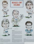 England football Hall of Fame autographed print
