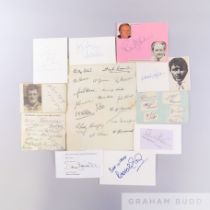 A large collection of football autographs from the 1930s up to the 1990s