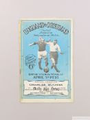 England v. Scotland International match programme, 5th April 1930