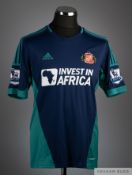 Steven Fletcher blue and green No.26 Sunderland short-sleeved shirt, 2012-13