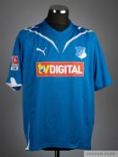 Demba Ba blue and white No.9 Hoffenheim match issued short-sleeved shirt, 2010-11