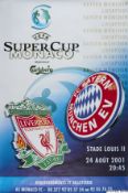 2001 UEFA Super Cup Liverpool v. Munich official poster