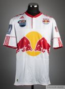 Carl Robinson white and red No.33 New York Red Bulls match issued short-sleeved shirt, 2010-11