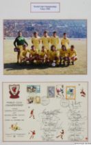 Liverpool World Club Championship, Tokyo 1984 photograph and signed FDC display