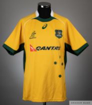 Will Skelton gold and green Australia no.19 shirt, 2014