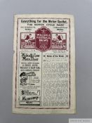 Walsall v. Queen's Park Rangers match programme, 24th September 1938