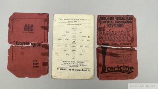 Middlesbrough v. Queen's Park Rangers F.A.Cup programme, 1st February 1913