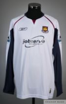 Matthew Etherington white, blue and claret No.11 West Ham United long-sleeved shirt