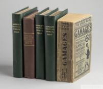 Eleven early volumes of Gamage's Association Football Annual