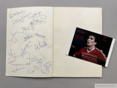 Autographed match programme for the 1977 European Cup Final, Liverpool v Borussia Monchengladbach