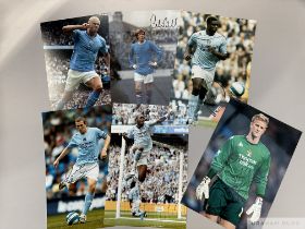 Manchester City a collection of nineteen autographed colour photographs