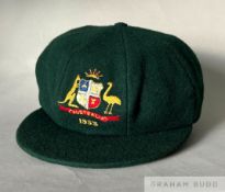 Ray Lindwall "Baggy Green" cricket cap, 1953