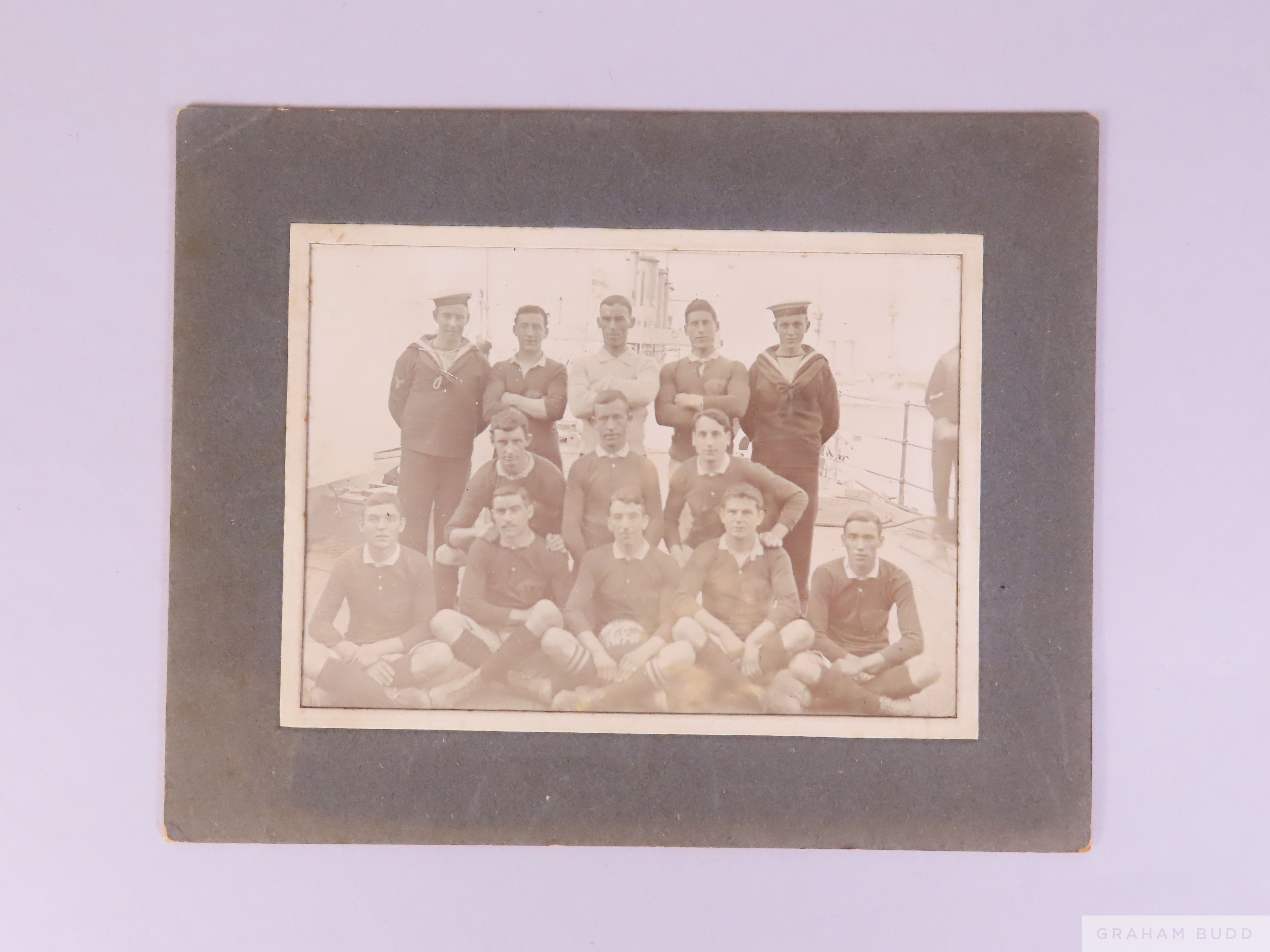 Victorian sepia-toned photograph of team line-up, inscribed in ink Rangers 1882-83 - Image 3 of 3