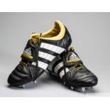 Martin Johnson pair of Adidas rugby match worn boots