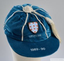 Peter Shilton blue England v. Uruguay International cap, 1989-90