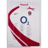 A multi-signed England replica rugby shirt, 2008