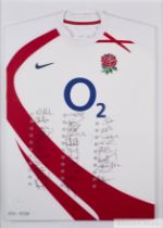 A multi-signed England replica rugby shirt, 2008
