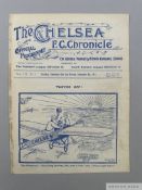 Chelsea v. Stockport County and Woolwich Arsenal match programme, September 1911
