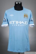 Ben Mee sky blue Manchester City no.41 shirt from the 2011-12 Premier League season