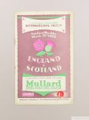 England v. Scotland International match programme, 31st march 1928
