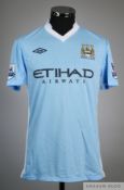 Carlos Tevez sky-blue No.32 Manchester City short-sleeved shirt, 2011-12