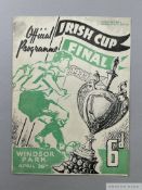 Glentoran v. Belfast Celtic, Irish Cup Final match programme, 26th April 1947