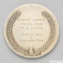 Silver Empire Games Wales 1958 Polo medal