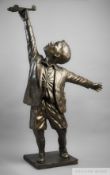 Tom Murphy, City of Liverpool Blitz Memorial 'Boy figure with plane' statue maquette,