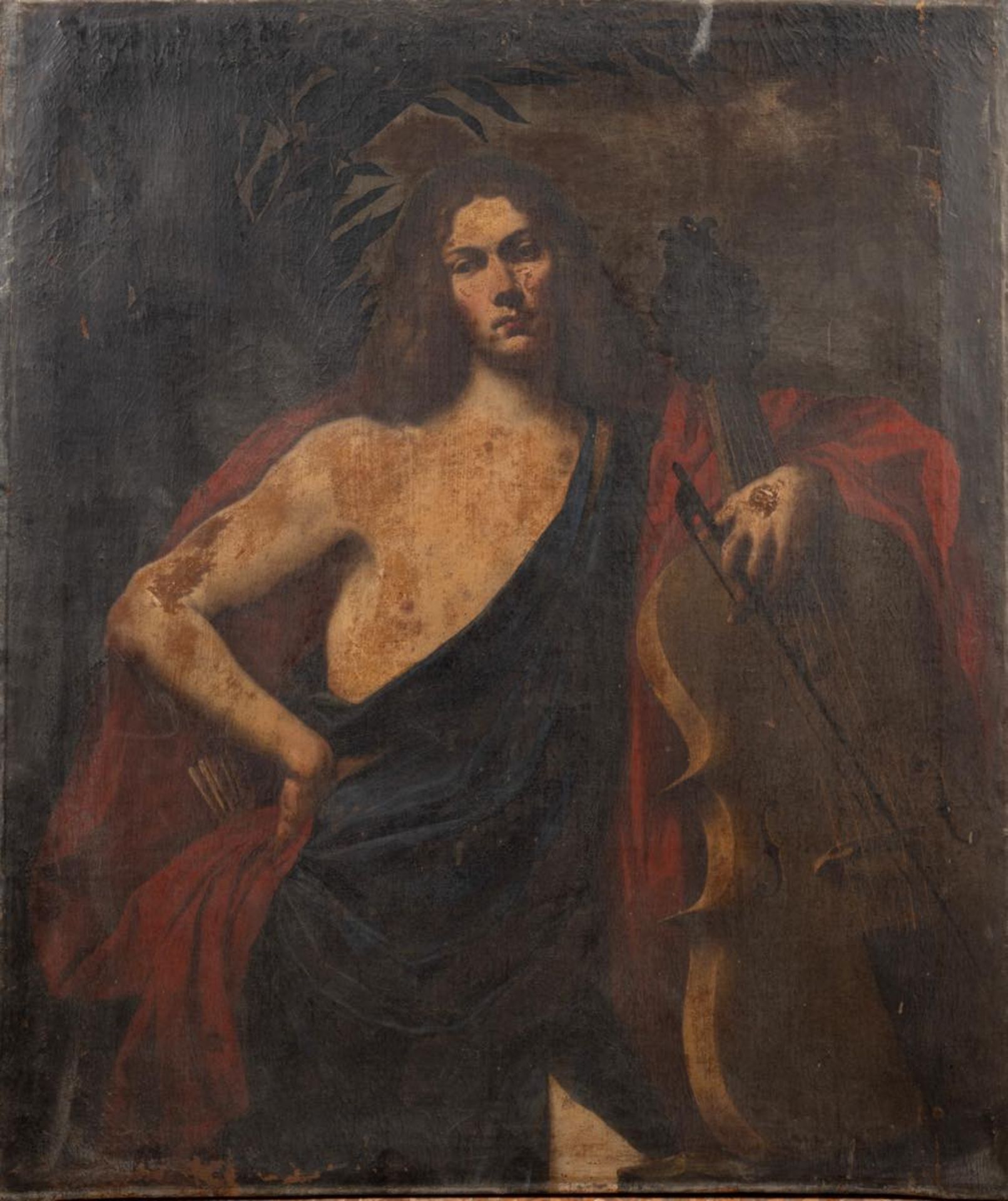 Maestro dell'Italia Centrale, “Figura di giovane nelle vesti di Apollo”, prima metà del XVII