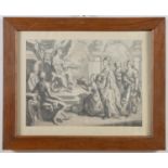 Maestro del XVIII secolo, “Scena biblica”.Tecnica mista su carta, H cm 38x50 (difetti)