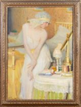 Alfredo Protti (Bologna 1882 - 1949), “Mattino”, 1913.Olio su tela, firmato e datato in basso a