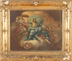 Maestro napoletano del XVIII secolo, Bozzetto raffigurante “Cristo Redentore”.Olio su tela, H