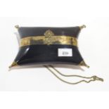 A Middle Eastern evening bag with brass mounts Condition Report:Available upon request