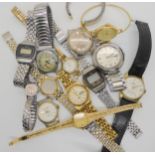 A collection of ladies and gents vintage and fashion watches to include Tissot, Dorly, La Mar and