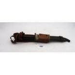 An AK47 bayonet in scabbard (both stamped MR 2418), with leather frog Condition Report:Available