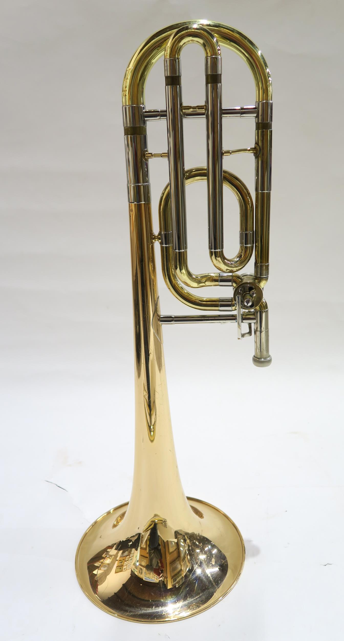 A Yamaha YBL-321 bass trombone, with a Denis Wick 3AL mouthpiece and a fitted Yamaha trombone case - Image 2 of 6