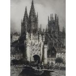 ANDREW F AFFLECK Bruges cathedral, signed, etching, 65 x 48cm Available upon request