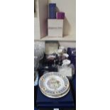 A collection of Royal commemorative memorabilia including a pair of Wedgwood glass tankards for