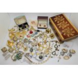 A collection of vintage costume jewellery to include items by Danish firm Pilgrim, and  blue and