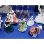 Five Royal Doulton figures  Condition Report:Available upon request