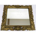 A late 19th century gilt framed wall mirror, 87cm high x 102cm wide Condition Report:Available