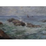 SCOTTISH SCHOOLÊFishing boats off shore, oil on canvas, 35 x 48cm Condition Report:Available upon