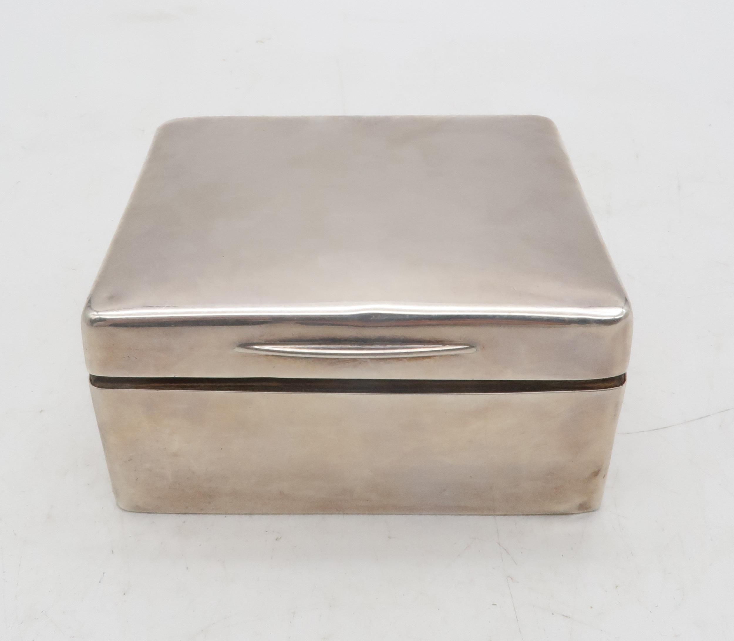 A small silver cigarette box, of rectangular form, by Alexander Clark, London 1901 Condition