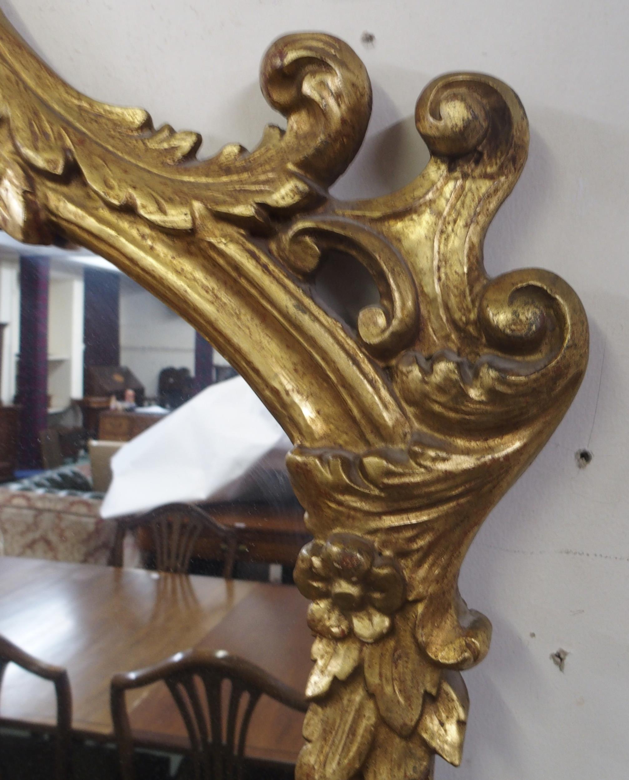 A 20th century Rococo style gilt framed overmantle mirror, 100cm high x 110cm wide Condition - Image 3 of 5