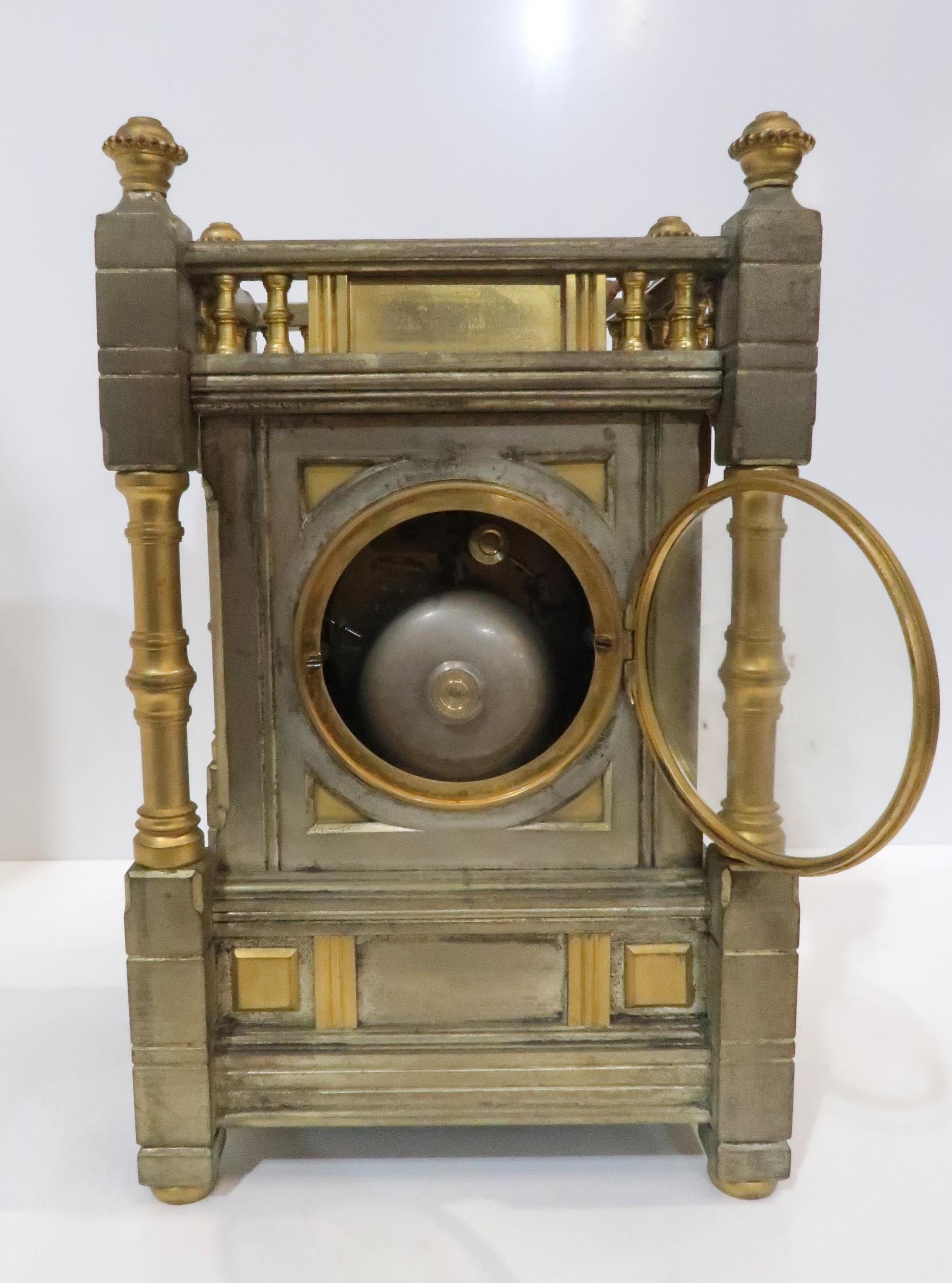 A gilded metal Howell James mantle clock, the movement stamped and with number 790 Condition - Image 2 of 2