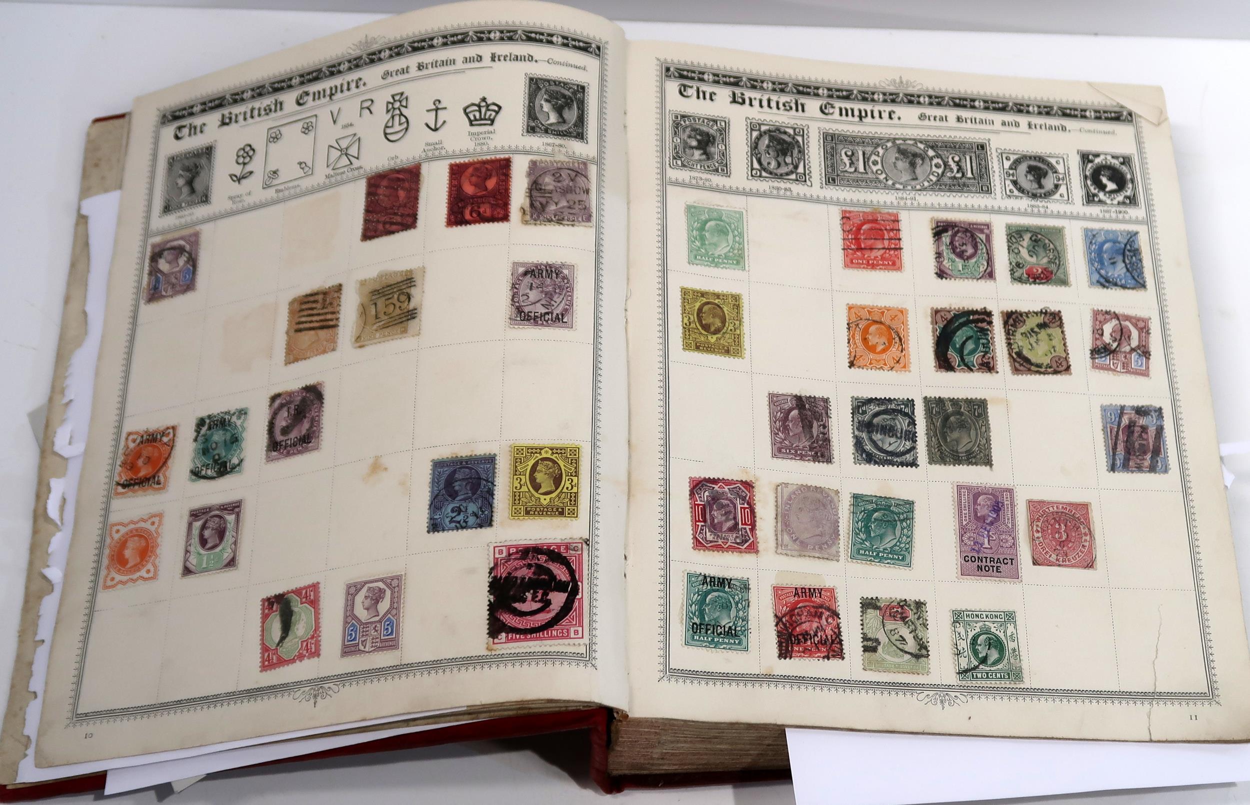 STAMPS a collection in three albums plus loose in envelopes, the Empire Postage Stamp Album includes - Image 12 of 15