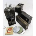 A cased Kodak Kodascope cine-camera, corresponding cased Kodascope resistor, a quantity of cased and