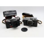 Canon Canonet and Praktica film cameras, together with a Geloso dictaphone Condition Report: