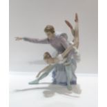 A large Lladro figure group of two ballet dancers, Pas de Daux, designed by Jose Luis Alvaerz, model