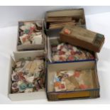 STAMPSÊ a collection of used stamps in envelopes and boxes late 19th early 20th century majority GB,